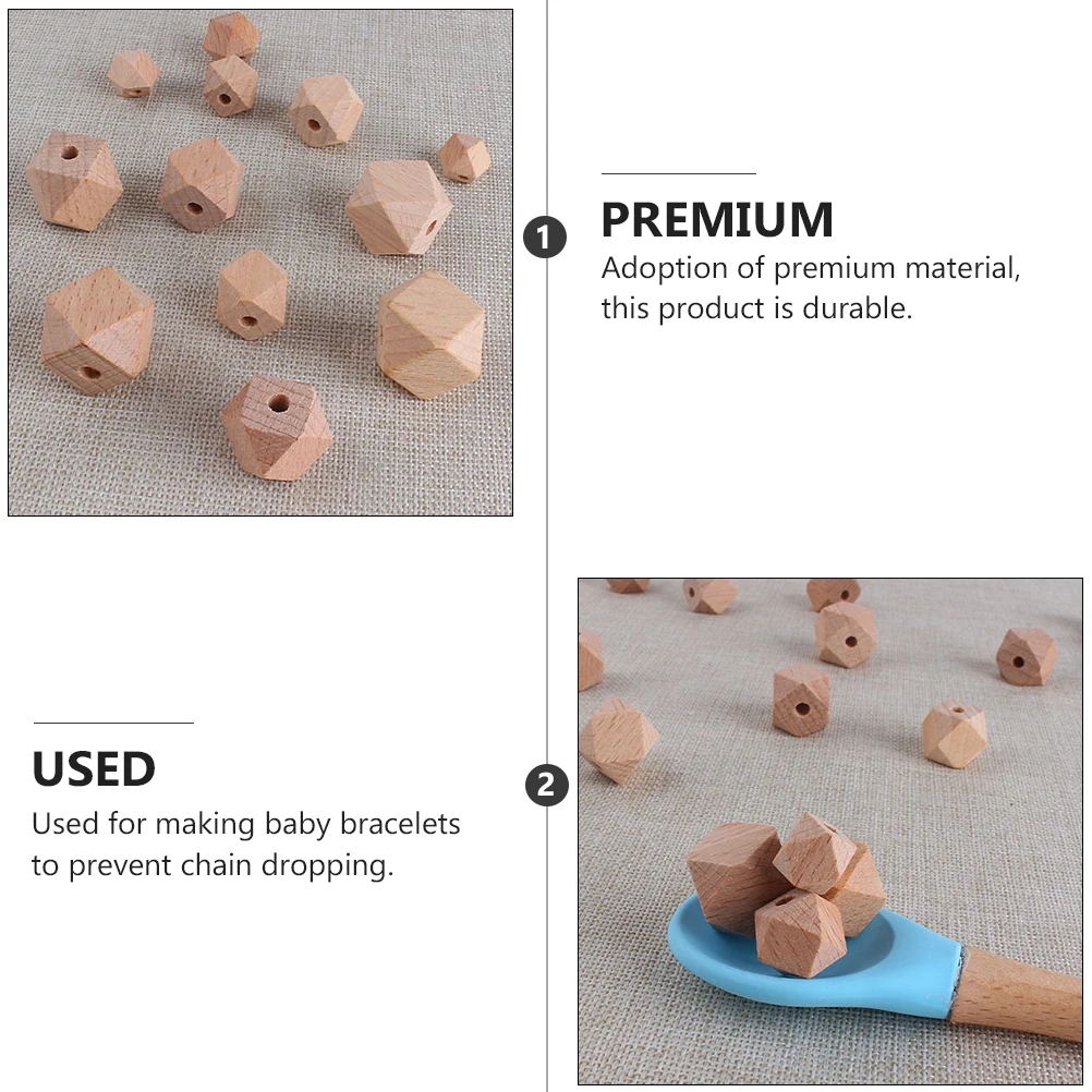 24 個歯が生えるおもちゃアクセサリー 10 20 ミリメートルナチュラル DIY クラフトビーズネックレスジュエリーベビーブレスレットアンチドロップ