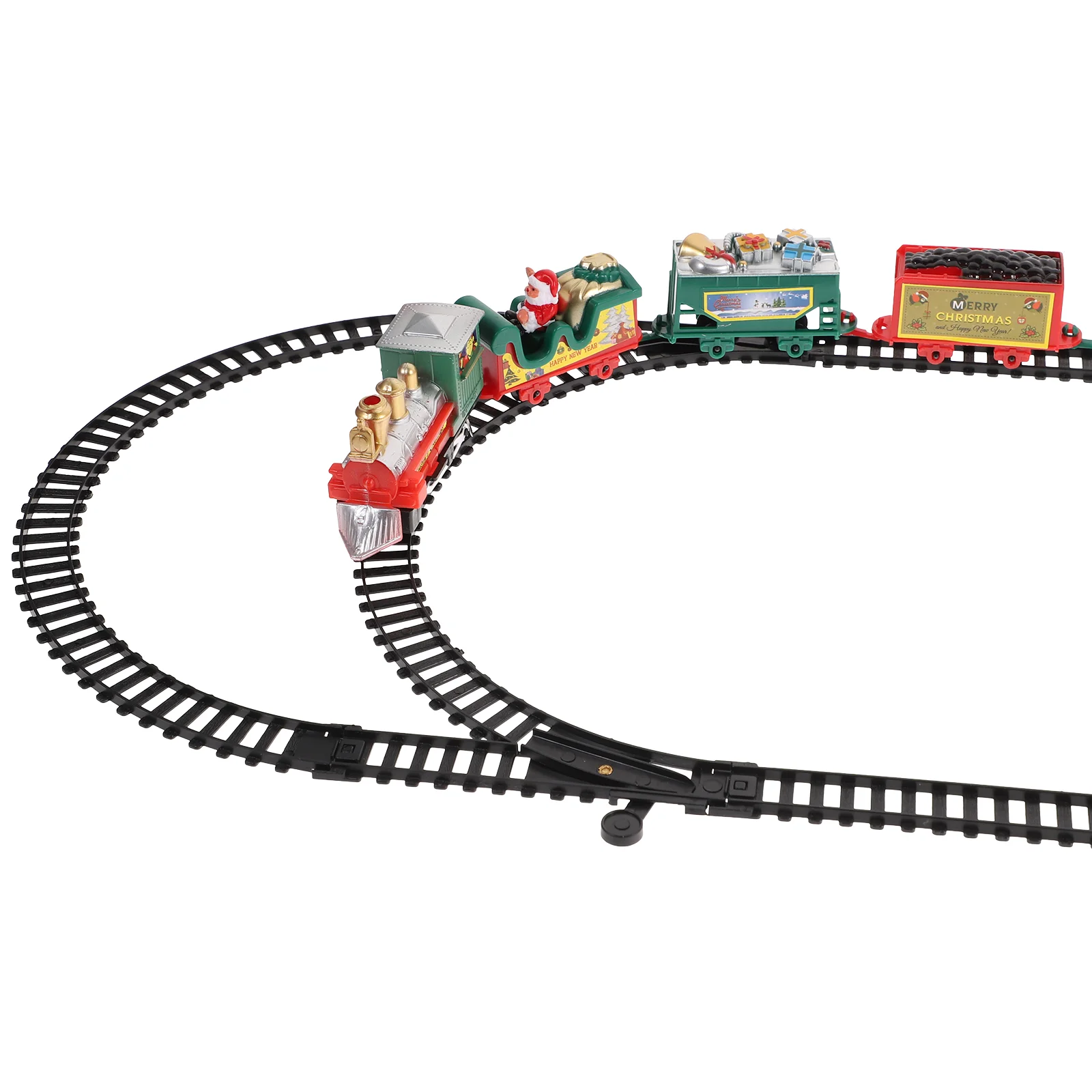 Train Toy Gingerbread Christmas Decorations Kids Toys Xmas Electric Track Subway Plastic Model Toddler