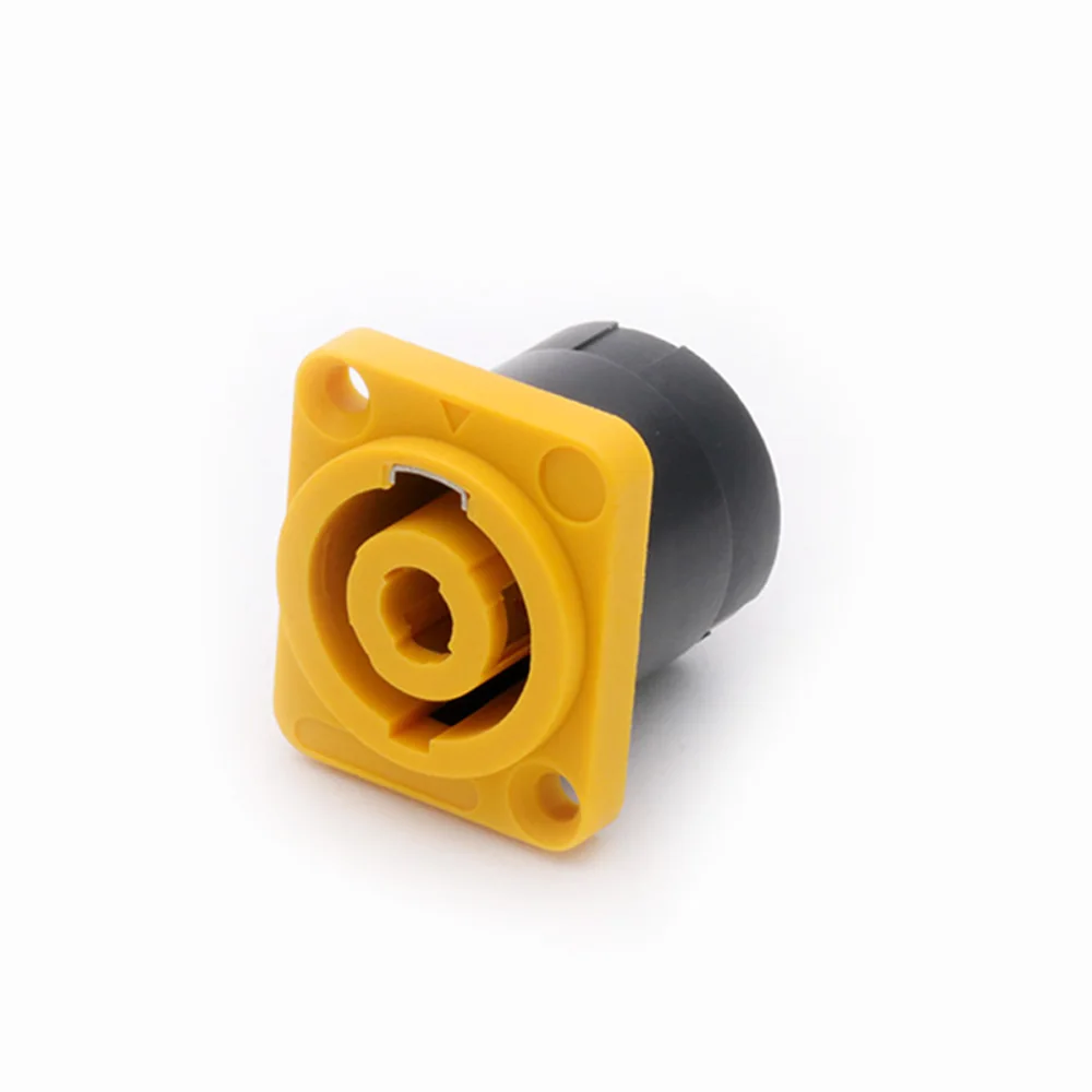 10pcs/lot 4 Pin Speaker Power Connector Female Jack Panel Mount 4 Pole 4 Core Chassis Socket Amplifier Loudspeaker Chassis