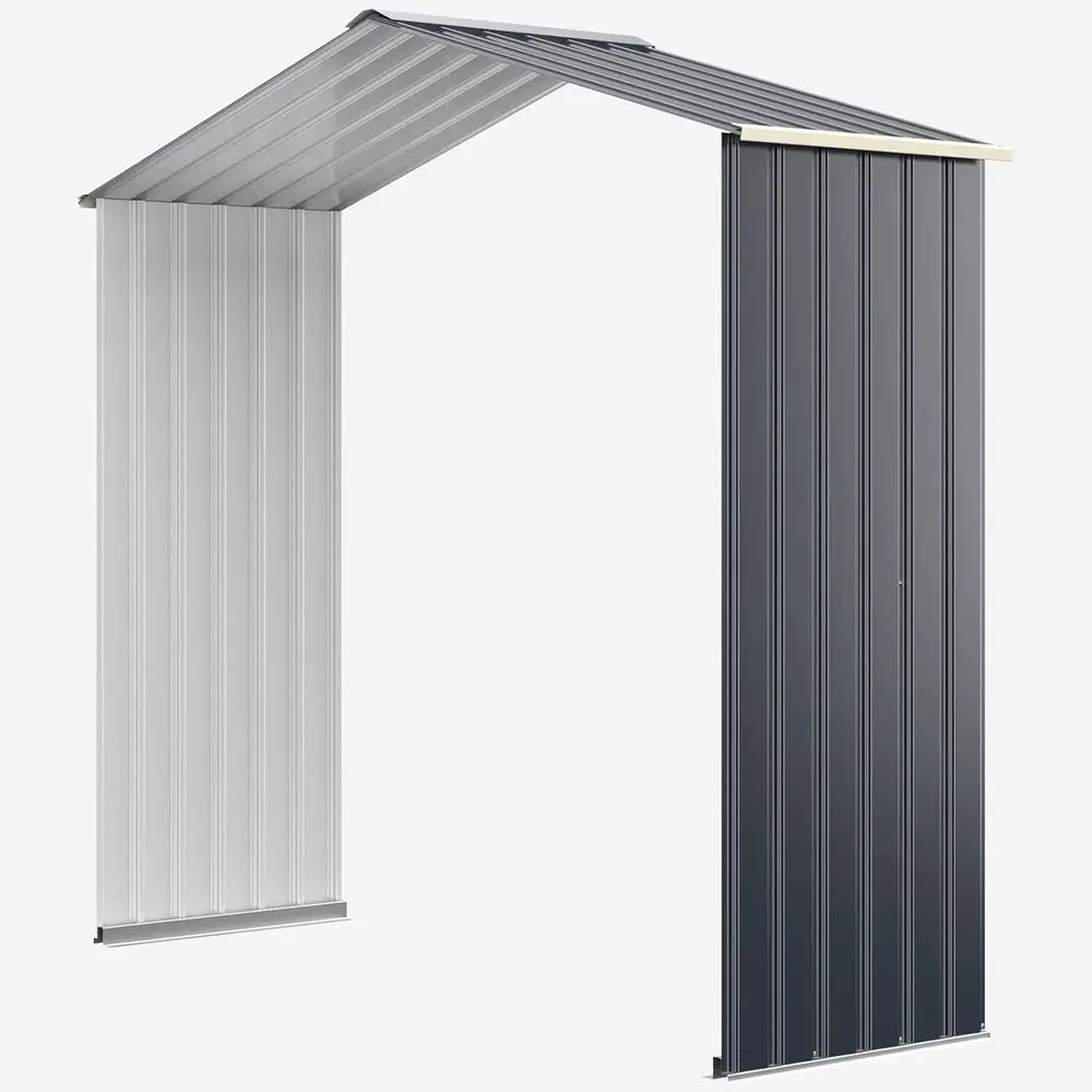 

Extended Storage Shed Kit: 7ft x 2.1ft Steel Outdoor Storage for Garden and Backyard