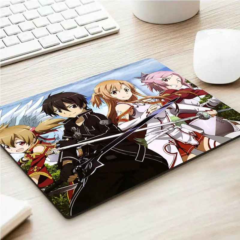 Sword Art Online Sao Anime Office Student Gaming Verdicktes großes Schreibpad Rutschfestes Kissen Mauspad für Teenager-Mädchen-Schlafzimmer