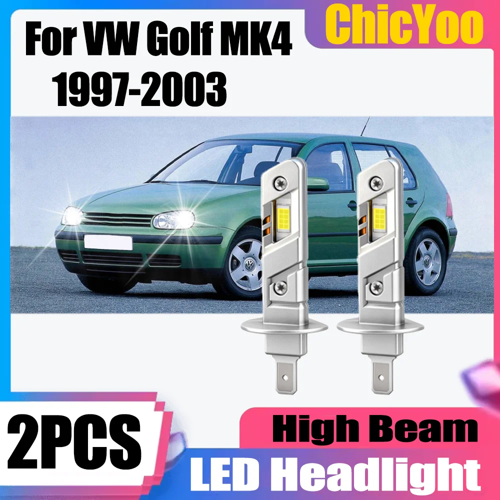 

2PCS H1 High Beam Canbus LED Headlight 25000LM 130W 6000K White 3570 CSP Chip For VW Golf MK4 1997 1998 1999 2000 2001 2002 2003