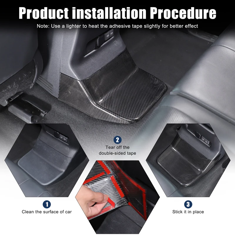 For Toyota Land Cruiser 250 Prado J250 LC250 2024-2026 Car Center Bridge Trim Rear Air Vent Anti‑Kick Panel Car Accessories