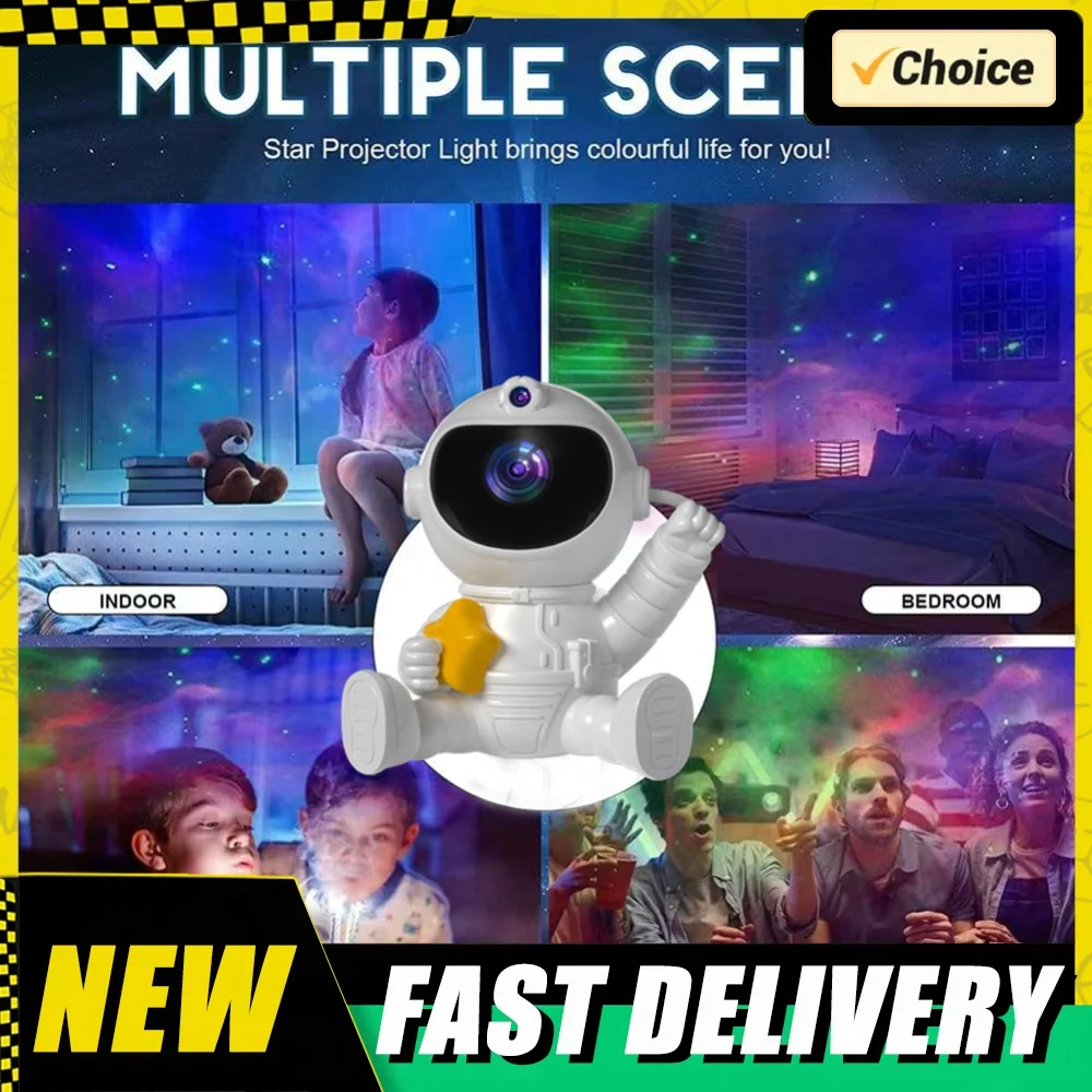 Astronaut Galaxy Projector Night Light with Remote Control White Spaceman Holding Star Projectors Halloween and Christmas Gifts