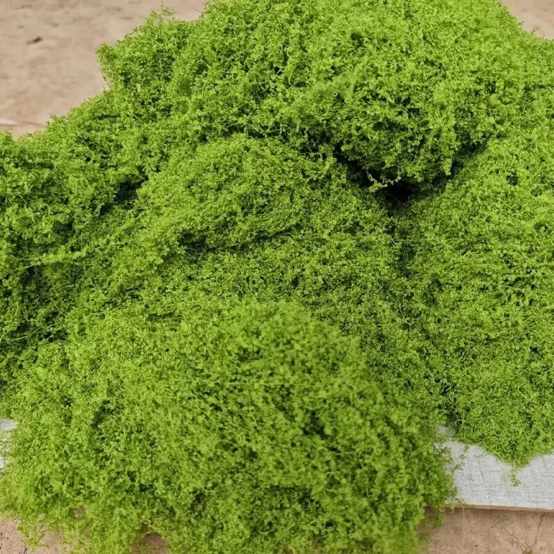 30g Fake Moss Artificial Green Moss for Potted Plants Fairy Garden Accessories Home Garden Lawn Floor Ornament Landscape Decor