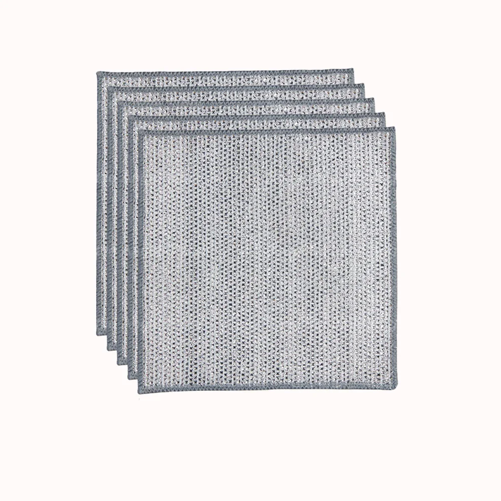 5/10/15/20 stuks multifunctionele draadspoeldoeken, herbruikbare, stevige, dubbelwandige metalen gaas afwasdoeken - afbeelding 2