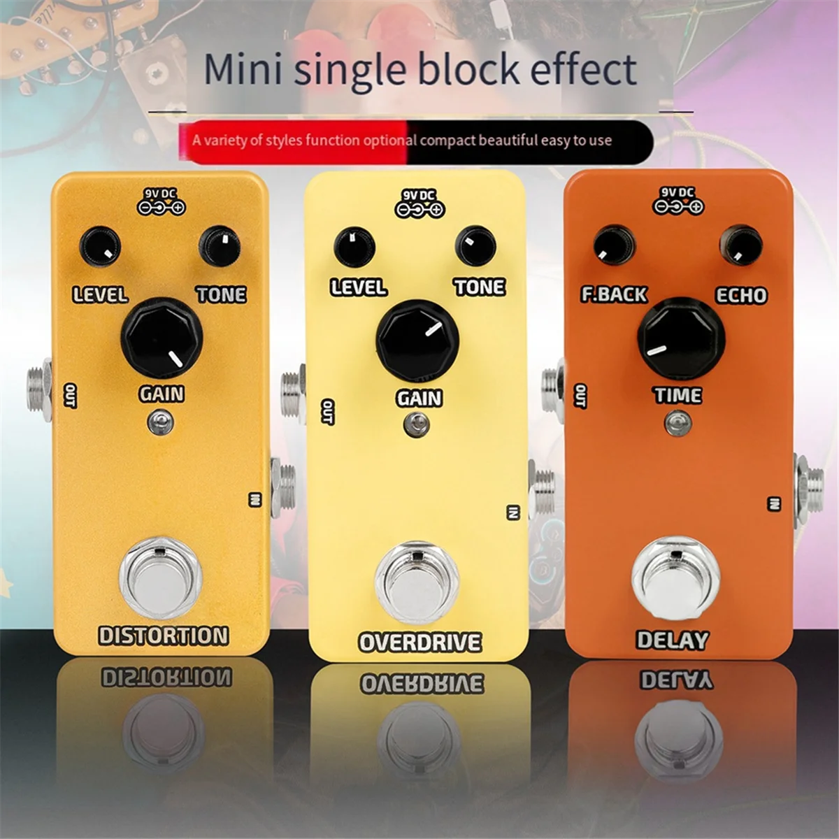 ABJQ Reverb Electric Guitar Effect Pedal Guitar Compressor Booster Effector Pedal Power Supply Guitars Accessories Overdrive