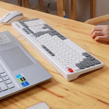 Single keyboard USB Full HD 108 key mouth wired keyboard business office home game PS2 round hole wired desktop computer game