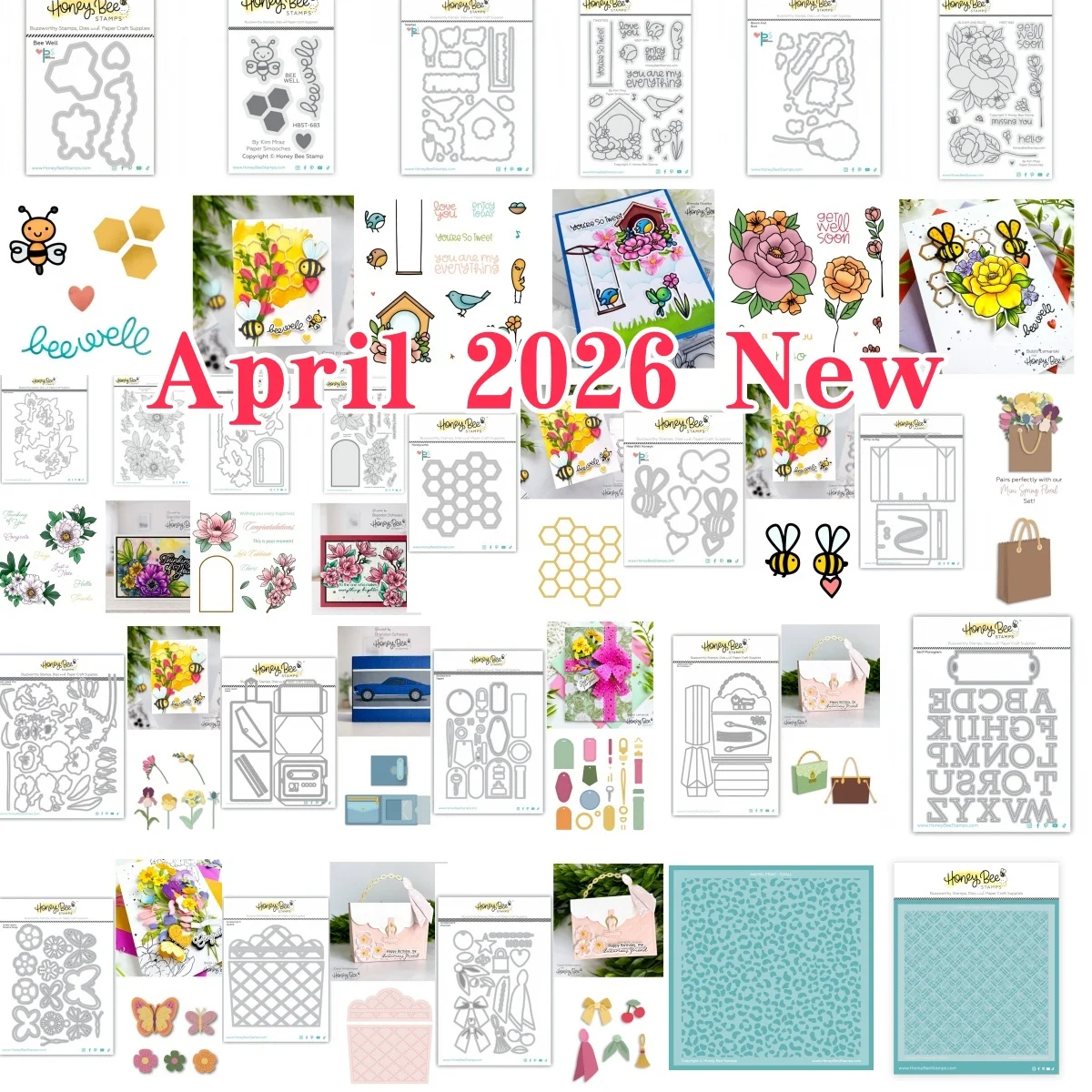 

Florals Bag and Bees Stamps Metal Cutting Dies Stencil for DIY Making Card Scrapbook Paper Craft Template Decoration 2026 New