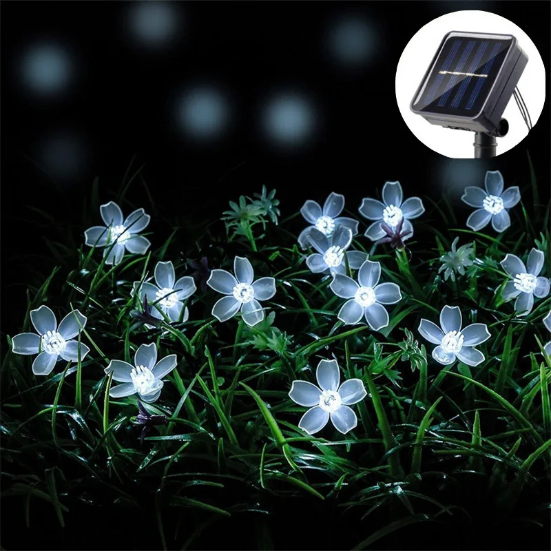 

Solar LED Light String Cherry Blossom Sakura Lights for Garden Tree Wedding Party Balcony Outdoor Rosebush Christmas Decoration