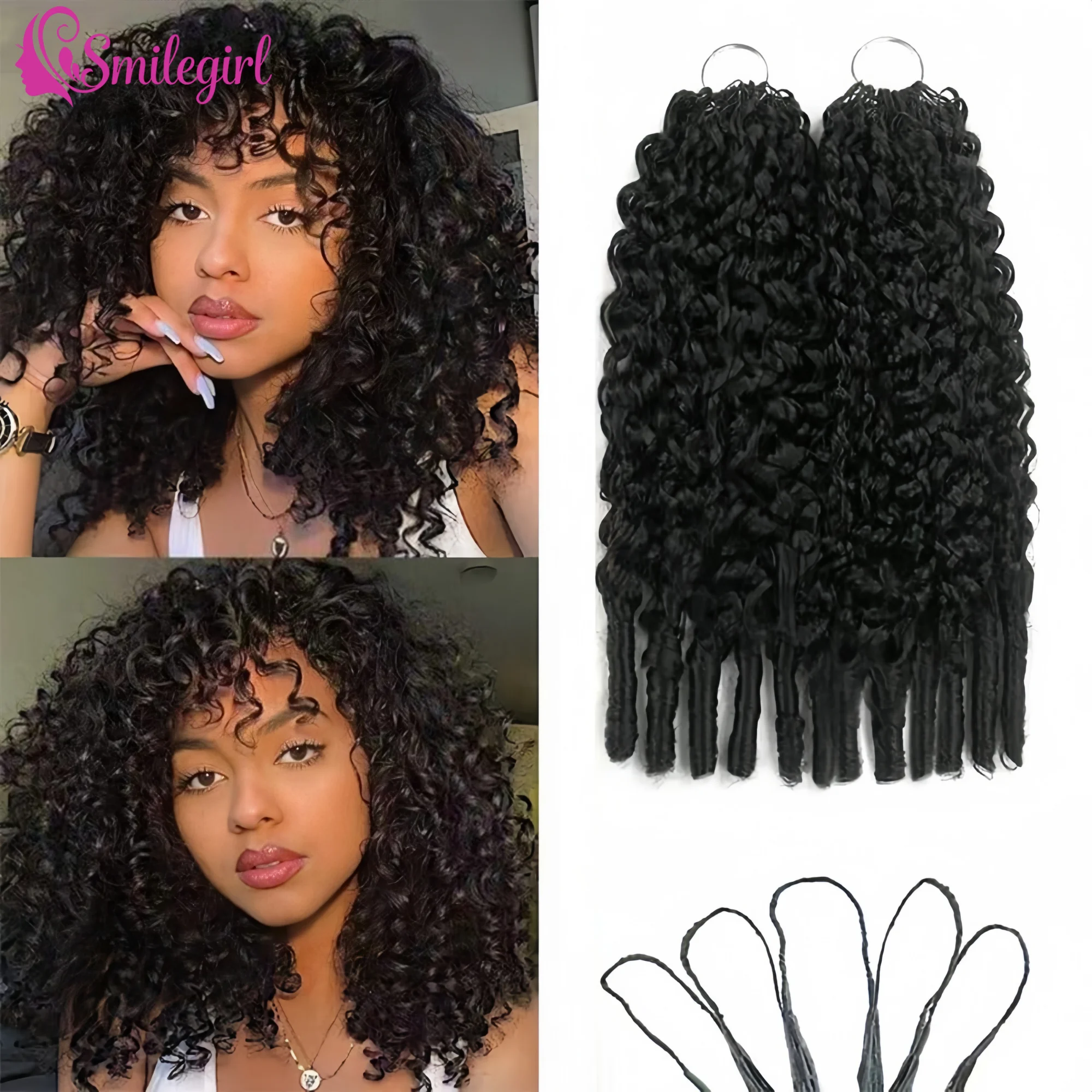 

Бирманские кудрявые волосы для плетения крючком, натуральные волосы, предварительно связанные, 30 дюймов, глубокая волна, для плетения косичек, наращивание волос для чернокожих женщин