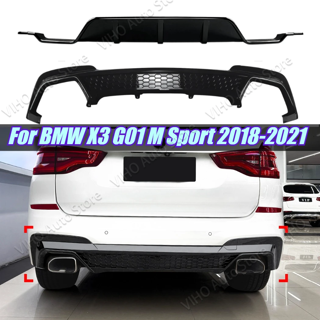 Difusor Trasero para BMW X3 G01 M Sport 2018-2021, Estilo X3M, Alerón Inferior, Divisor de Flujo de Aire, Kits de Carrocería