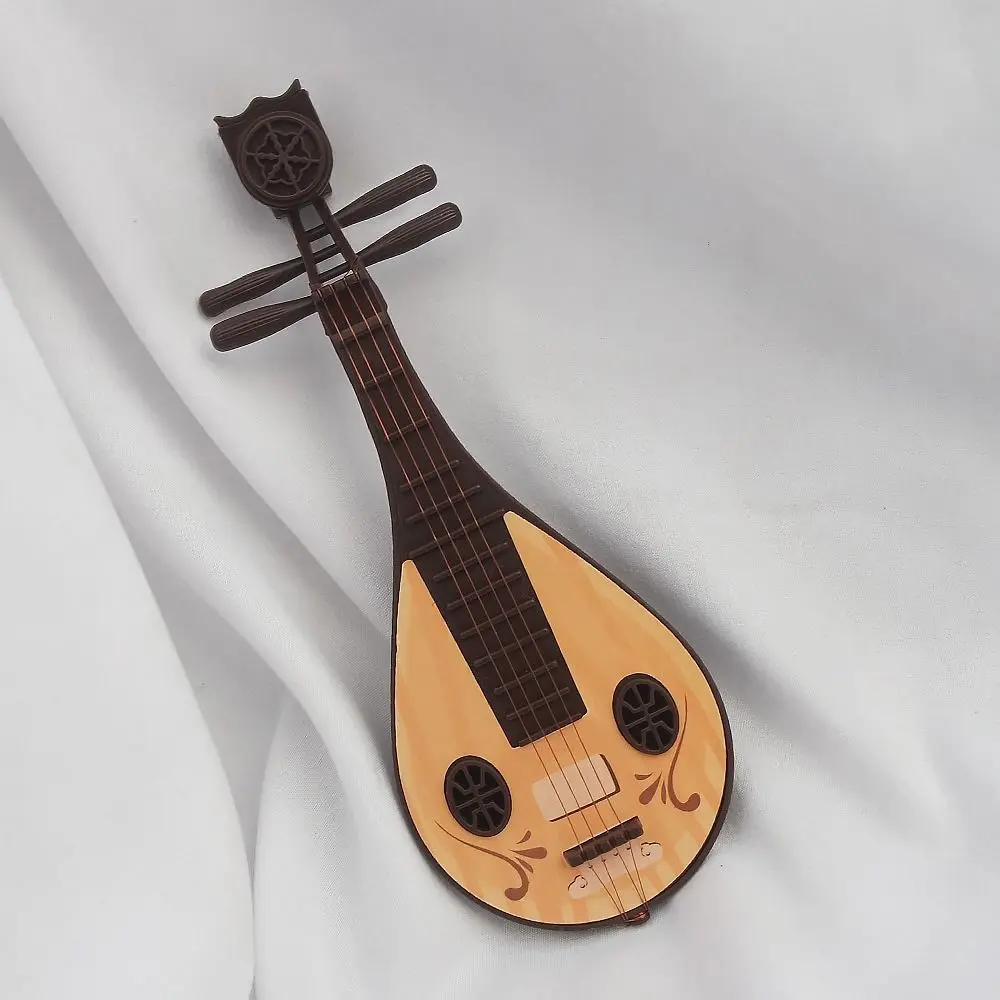 Decoration Props Retro Bjd Doll Accessories Screen Fan Chinese Style Decoration Props Plastic Doll Musical Instrument Model