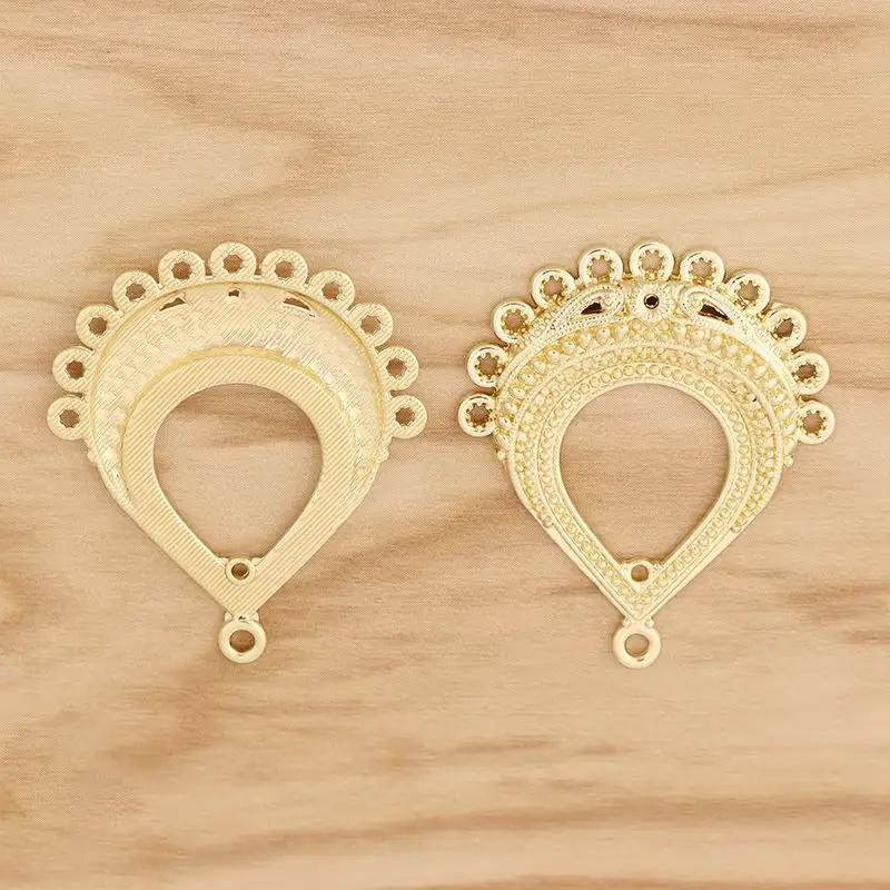 10 Pieces Gold Color Water Drop Chandelier Multi Strand Connectors Charms Pendants For DIY Earrings Necklace Jewellery Making view 5