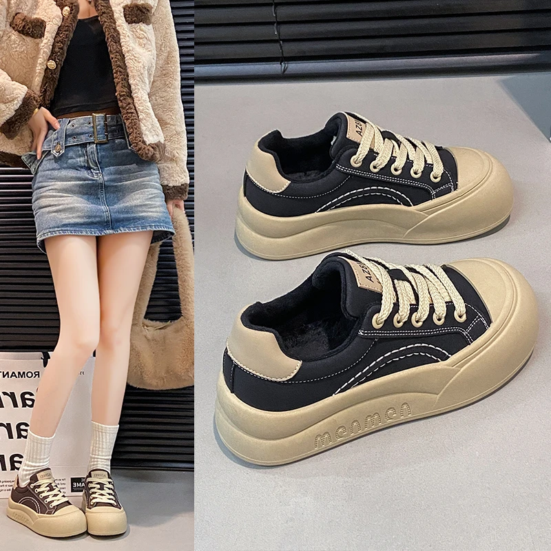 

Вулканизированная обувь на платформе, осень 2023, удобная противоскользящая уличная спортивная обувь для отдыха, кроссовки, массивные кроссовки