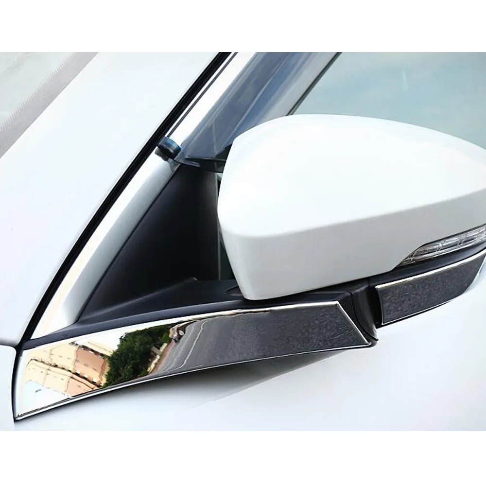 For Volkswagen VW T-ROC TROC 2017 2018 2019 2020 2021 Car ABS Back Rear Rearview Side Mirror Stick Trim Frame Lamp Eyebrow 4pcs
