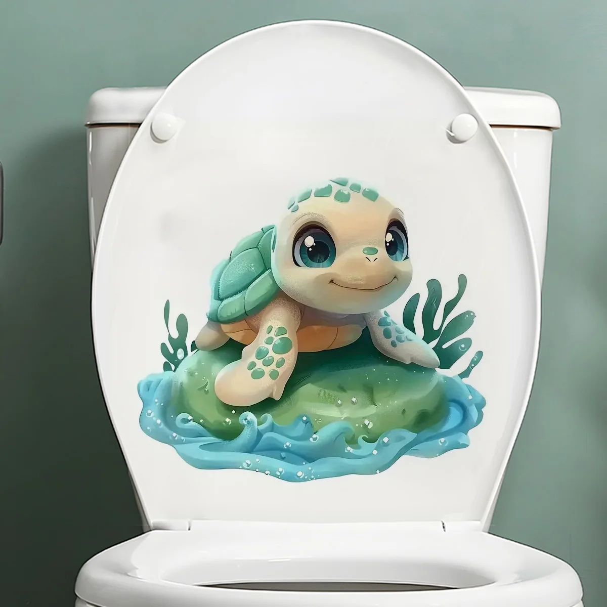 

Turtles on the Reef Sticker, Waterproof Vinyl Material, Ideal for Toilet, Home , Refrigerator, Car, Window, Wall Decor, Room