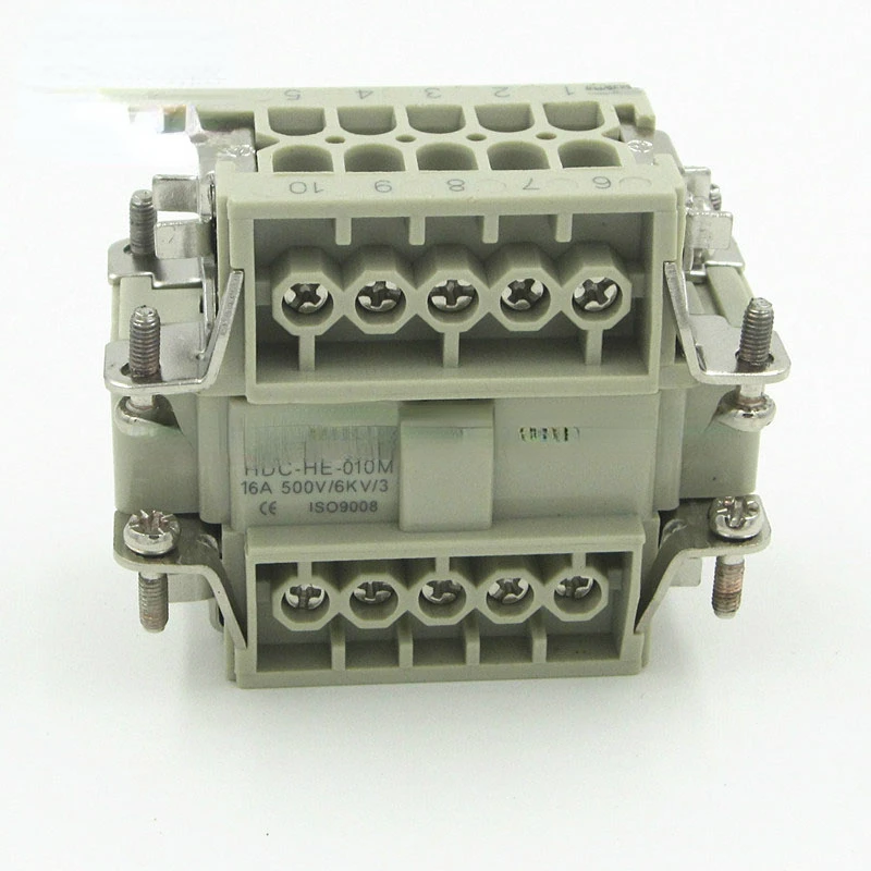 HAOGNCN Connector HDC-HE-010-M/F 10-core Hot Runner 16A Rectangular Connector