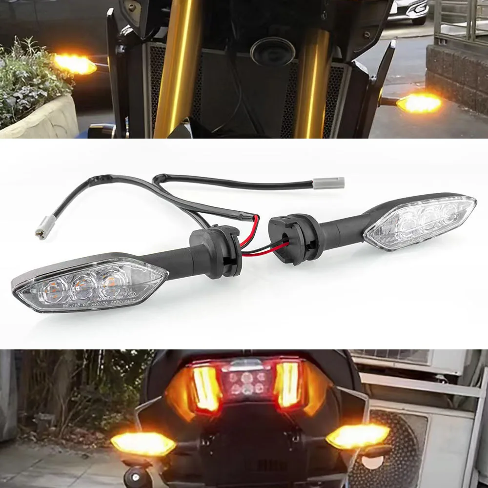 LED Turn Signal Light For YAMAHA MT07 Tenere 700 XJ6 FZ6 MT09 Tracer 900 MT10 MT03 FZ25 Motorcycle Flashing Directional Flasher