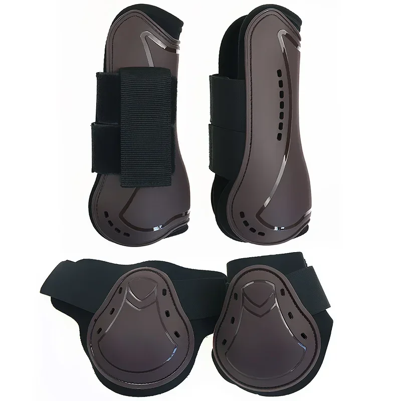 ม้าขาป้องกันรองเท้าปรับ PU Neoprene Horse Splint รองเท้าขาป้องกันสําหรับการฝึกอบรมแข่งขี่กระโดด