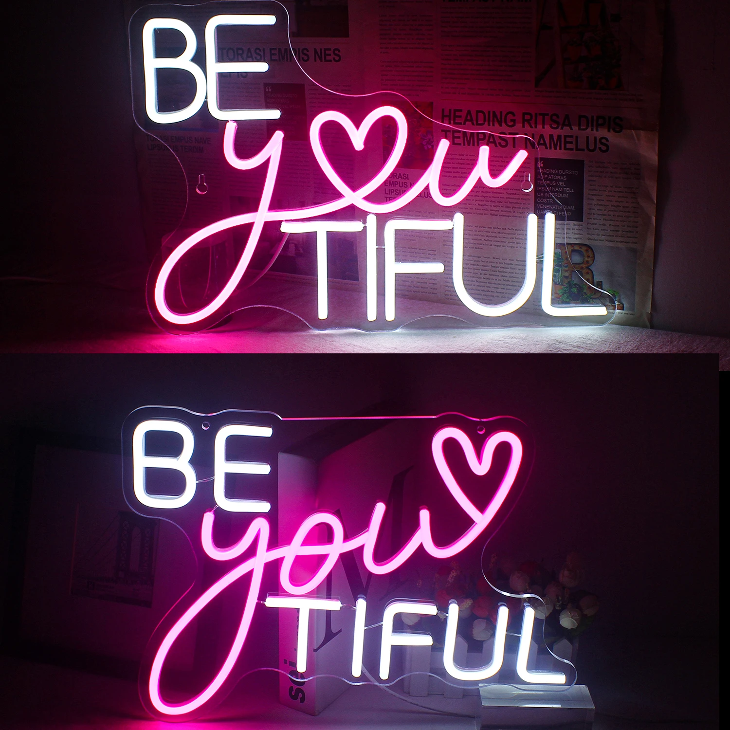 

Beautiful Neon Signs For Beauty Room Led Light Hanging Wedding Home Party Shop Personalised Salon Shop Proposal Gifts Wall Decor