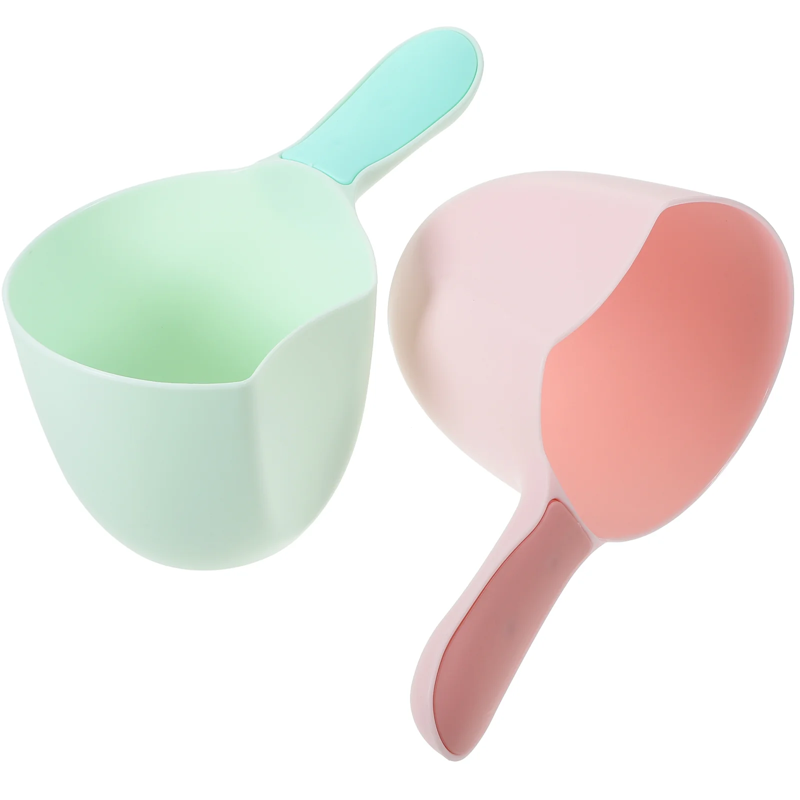 2 Pcs Portable Baby Bathtub Shampoo Rinser Cup Plastic Longs Handle Water Ladle Dipper