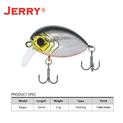 Jerry Peppa Señuelos Giratorios para Trucha – Micro Wobbler Crankbait