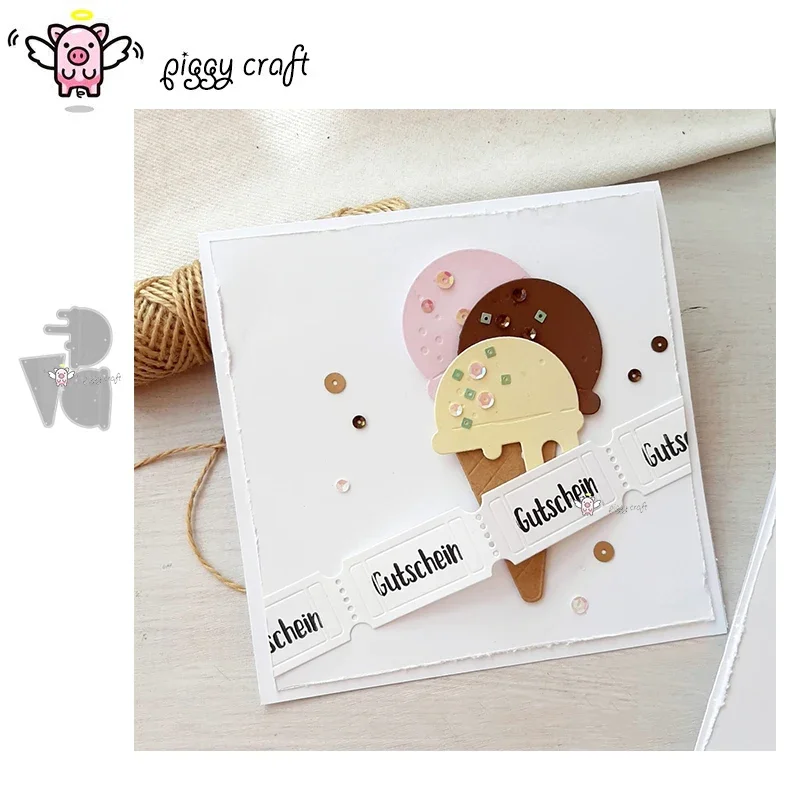 

Piggy Craft metal cutting dies cut die mold Waffle ice cream balls Scrapbook paper craft knife mould blade punch stencils dies