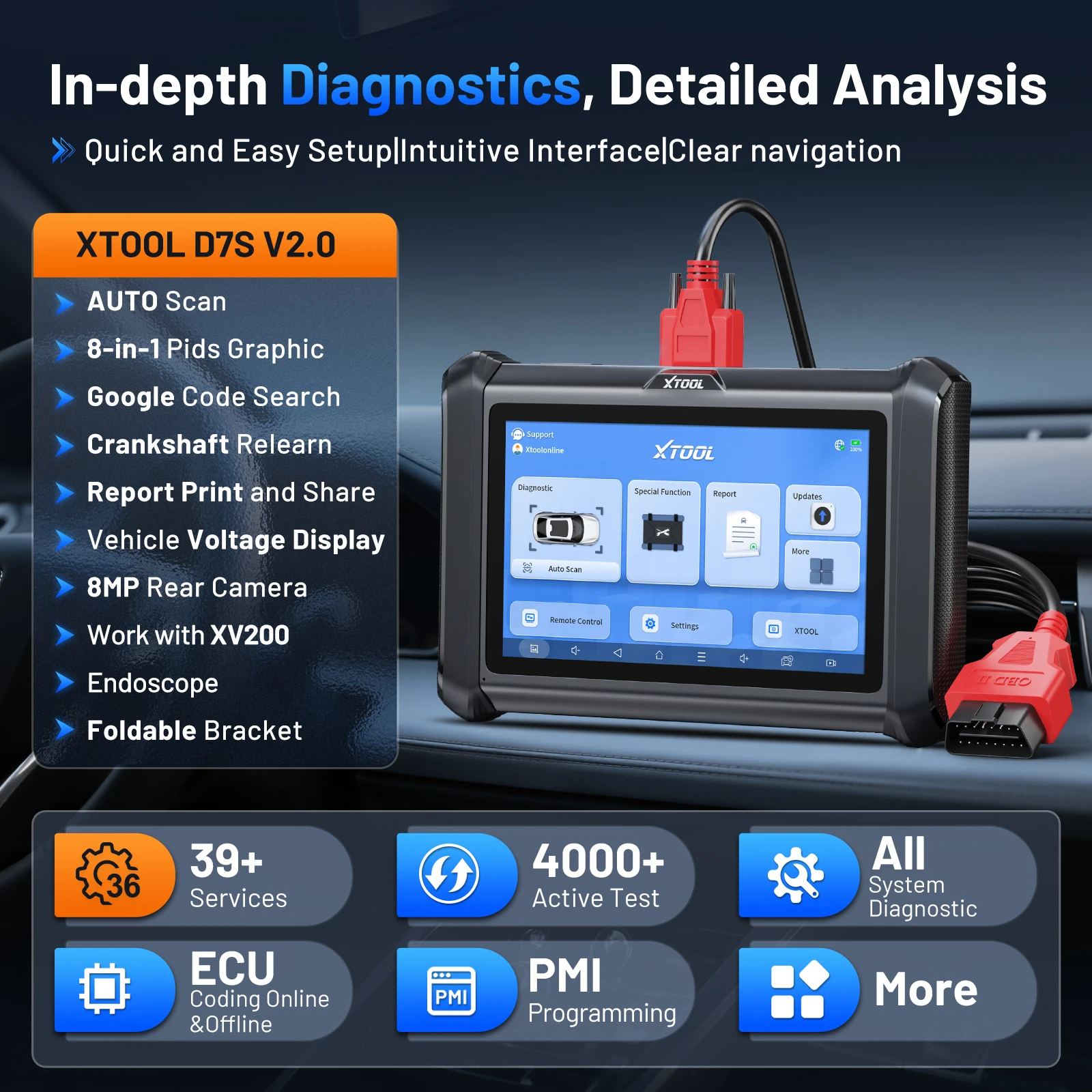 

Автосканер XTOOL D7S 2.0: диагностика всех систем, двунаправленная связь, OBD2, программирование ключей, FCA DOIP/CAN FD