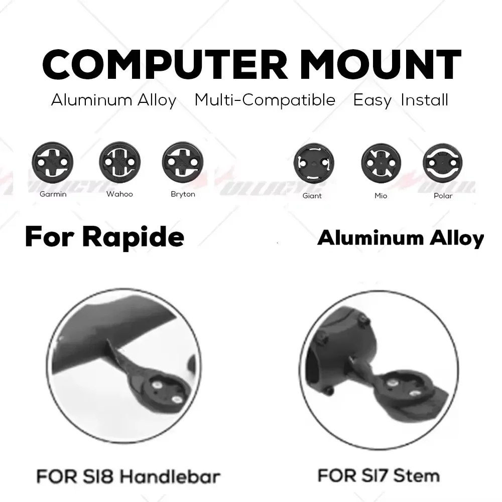 

For SL8 SL7 Out Front Computer Holder Stopwatch Mount GPS Bike Mount For Garmin Gopro Bryton Wahoo Aluminum alloy