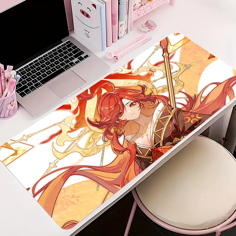 

Mouse Pad Office PC Accessories Keyboard Mat Anime Pattern Anti-slip Rubber HD Mousepad Gamer G-genshin Impact Mavuika Desk Mat