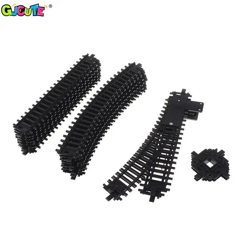 Rail Track Expansion Pack For Railway King Classical Train City Trains Flexible Tracks Straight Curved Rails Building Block Toys