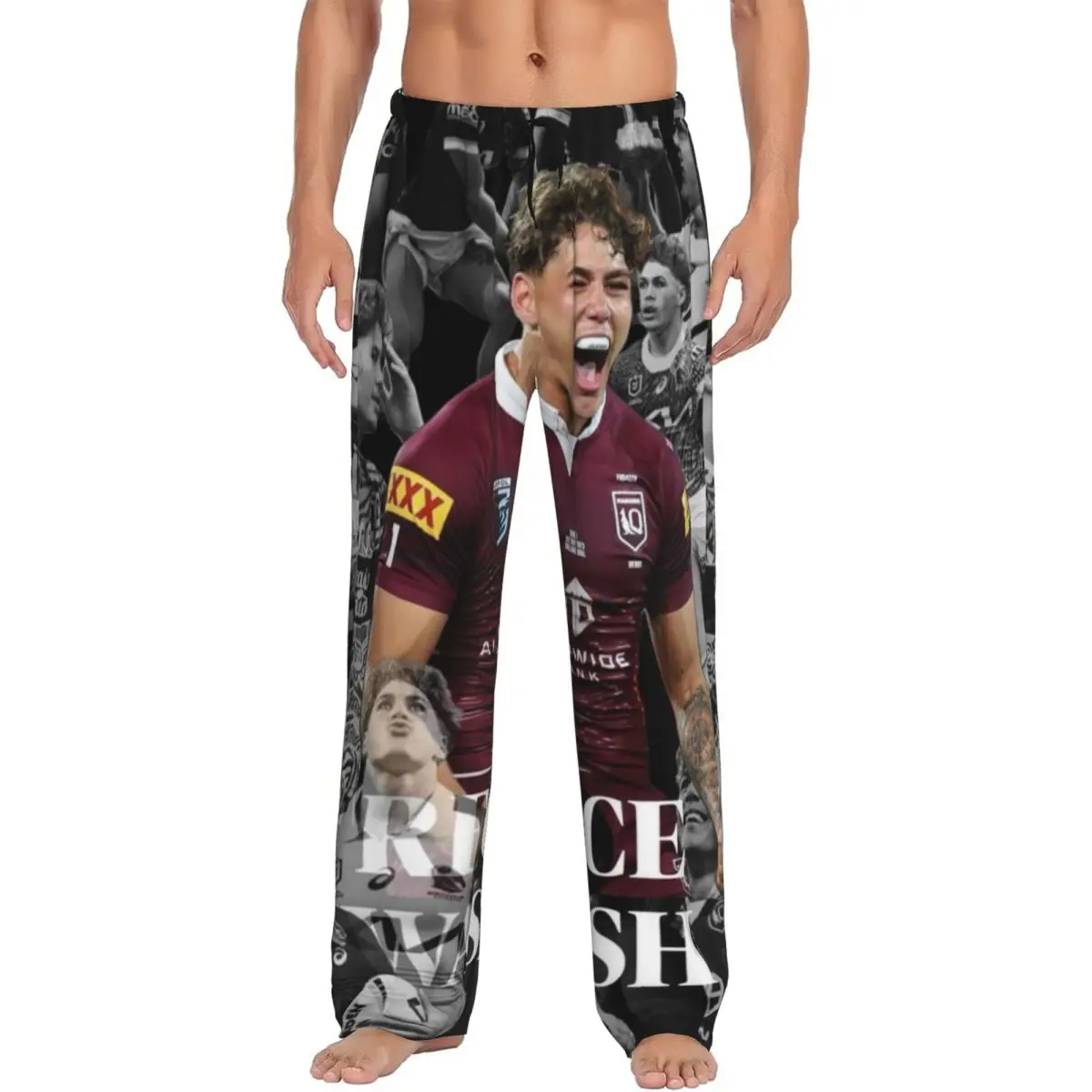

Пользовательские Reece Walsh Nrl Горячие коллажные фотографии Пижамные штаны Мужская одежда для сна Пижамы для сна с карманами