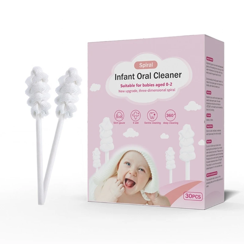 

L5YF 30 Pcs Portable Baby Tongue Cleaner Baby Cleaning Cleaner
