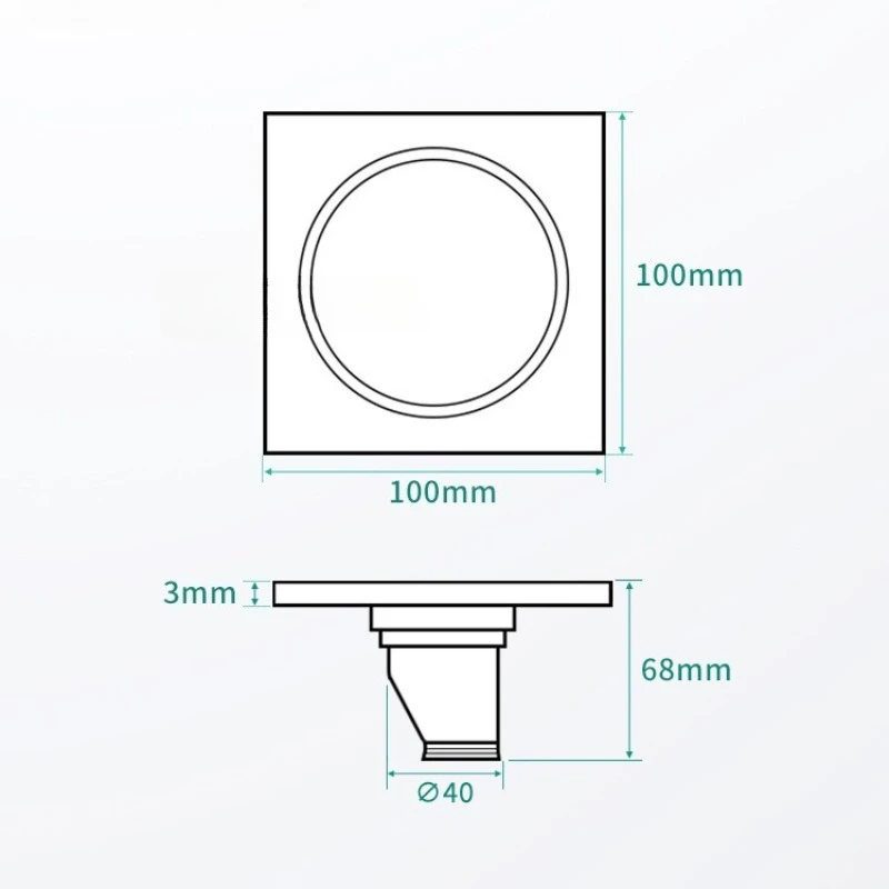 1PCS Brass Round Floor Drain Anti-Odor Valve Cover Shower Trap Drains for Kitchen Bathroom Laundry Room Bathroom Accessories