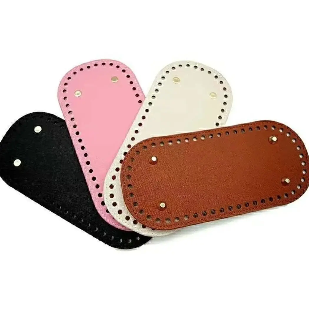 Handmade PU Leather Bucket Bag Base Board Oval Shape Leather Art Bag Accessories Fashionable Bag Parts And Accessories