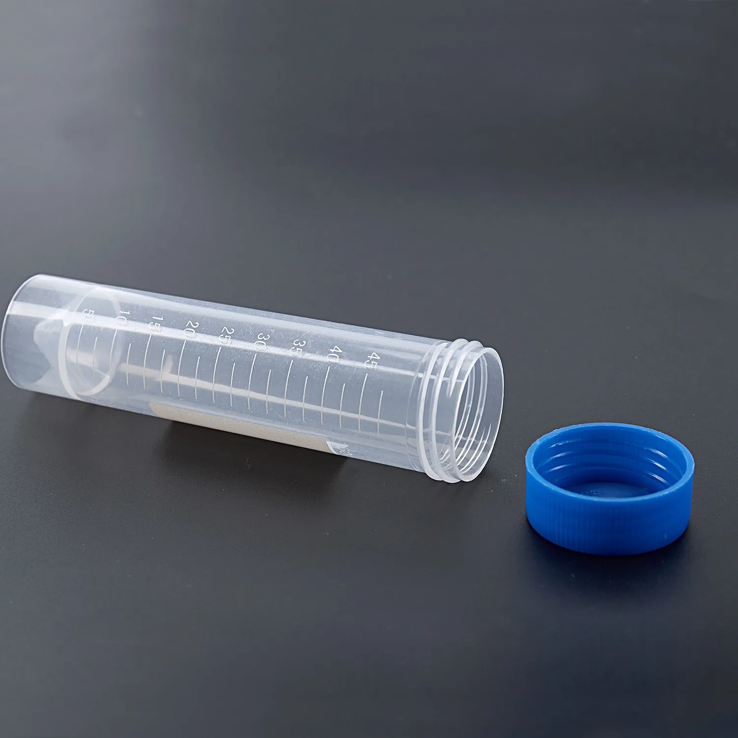 5 Stuks 50Ml Plastic Transparante Centrifugebuis Met Schaal Plastic Reageerbuis Vrijstaand Met Schroefdop