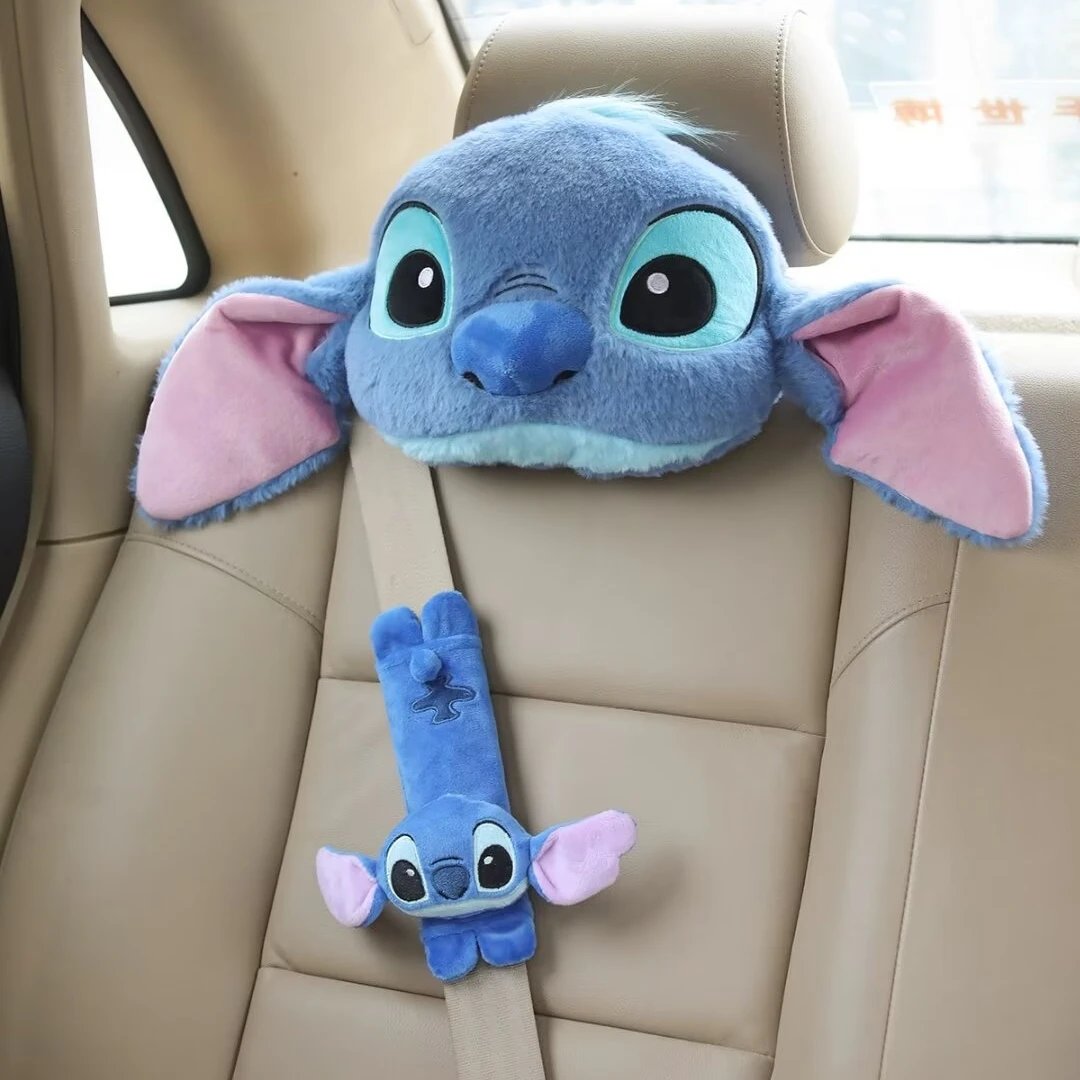 Almohada de coche, almohada de cuello automotriz, almohada de cabeza Cervical Universal creativa para todas las estaciones para cinturón de hombro de coche, arnés de seguridad Protec