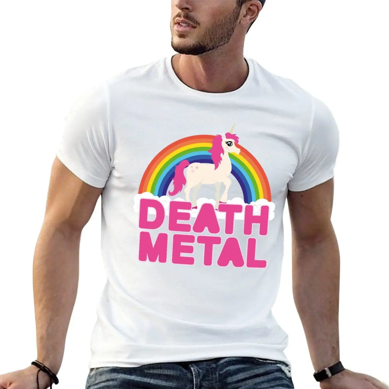 

Death Metal Unicorn T-Shirt funny t shirts dark humor t shirts designer t shirt custom print T-shirt