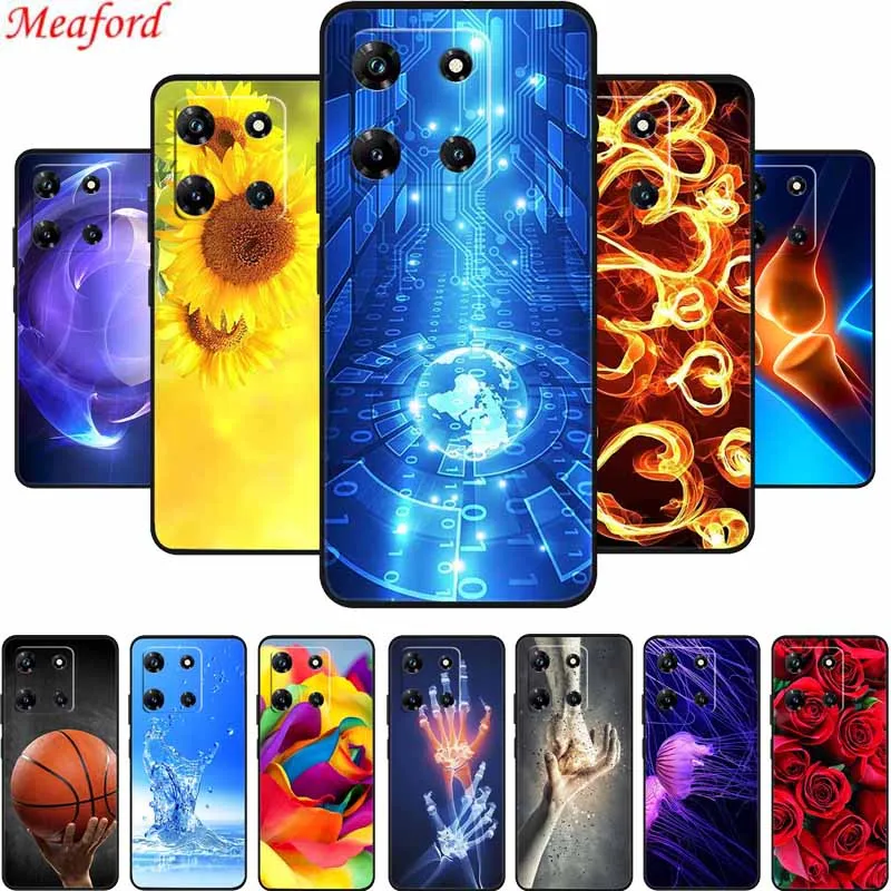 Funda For Infinix Note 30i Case Note30i Coque Black Silicone Soft Phone Case For Infinix Note 30 5G 30i Back Cover Case Funda