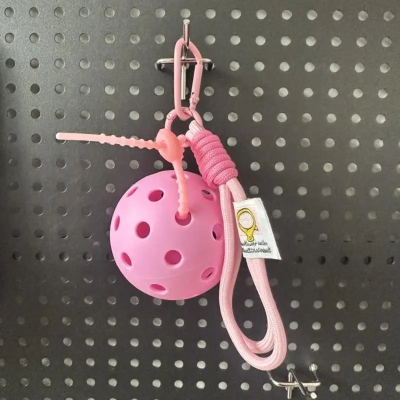 

R6FE Pickleballs Shaped Design Keychain Pendant Creative Pickleballs Themed Keyrings Novelty Ornament For Gifts And Personals