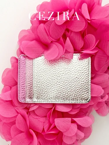 Tarjetero de cuero PU colorido metálico elegante, tarjetero RFID con múltiples ranuras para tarjetas, Bolso pequeño portátil, billetera corta Mini