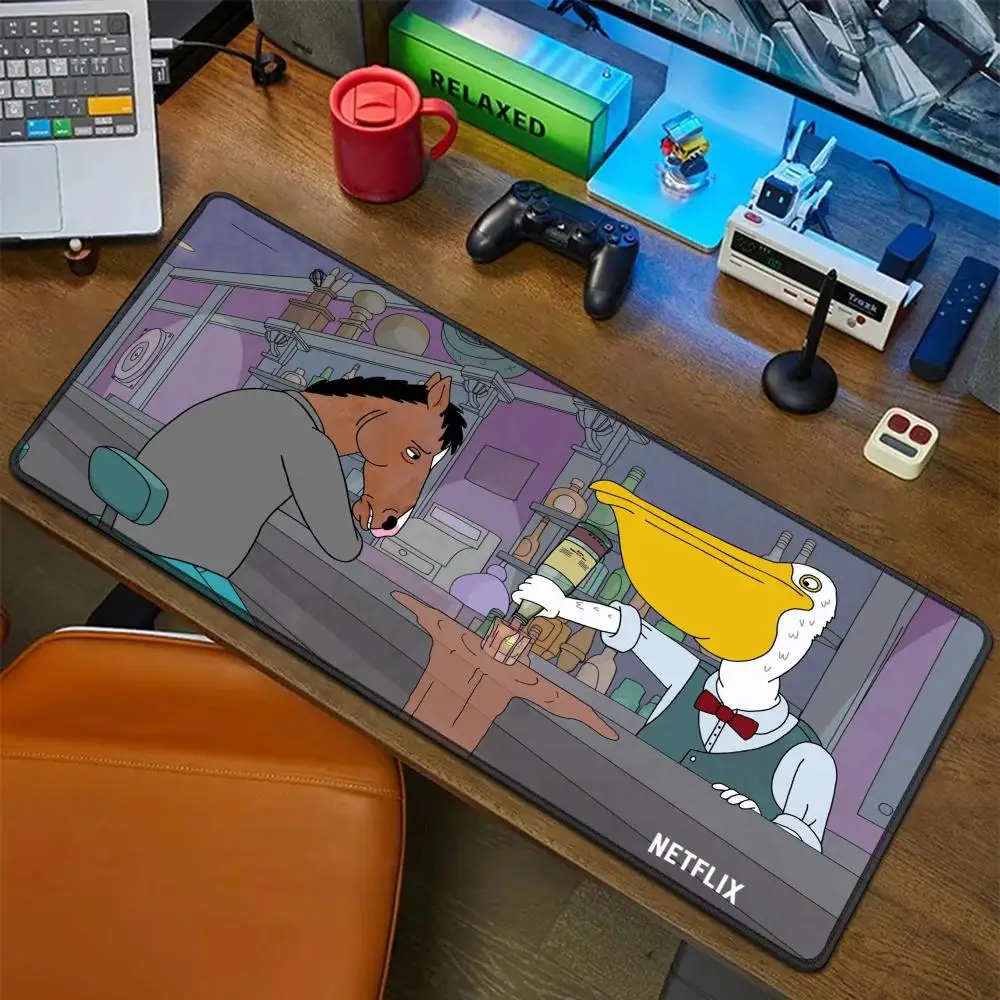 

B-BoJack Cartoon Horseman Mouse Pad Rubber Mat Laptop Xxl Mousepad Notebook Gamer Computer Table Gaming Accessories