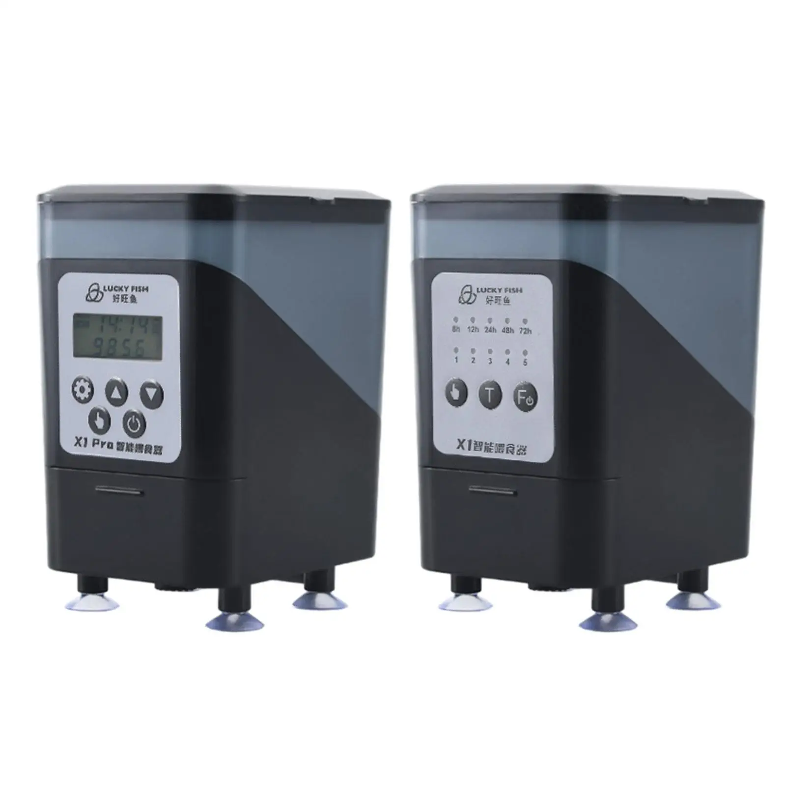Automatic Fish Feeder Large Capacity Waterproof Timer Feeding Clear Design Moistureproof Suction Cup Install Food Dispenser