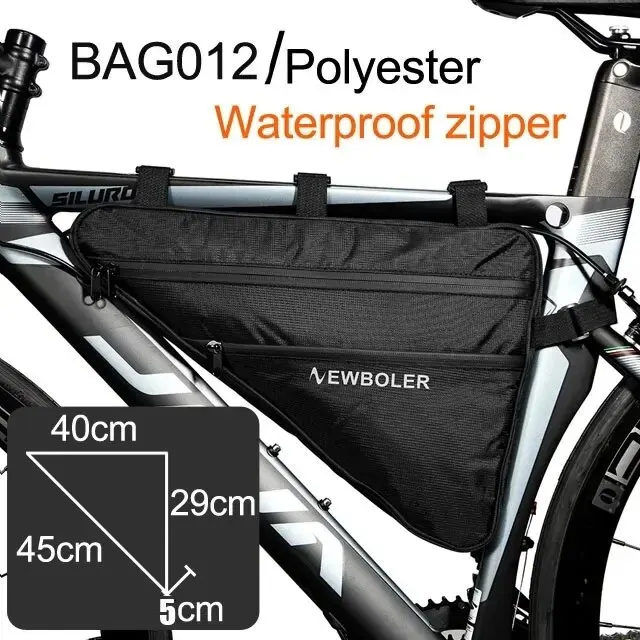 NEWBOLER Grote Fiets Driehoek Tas Fietsframe Voorbuistas Waterdichte Fietstas Fietstas Ebike Gereedschapstas Accessoires