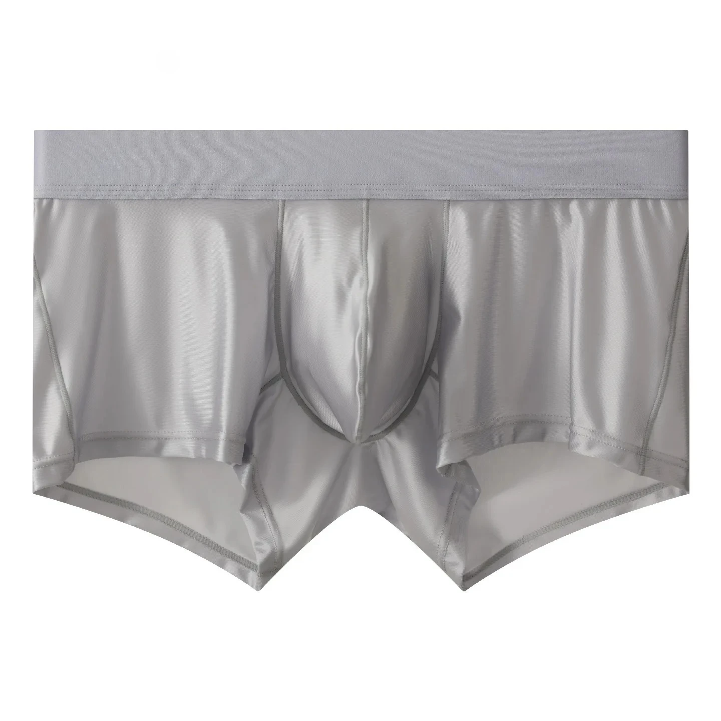 

Silky Smooth Large Bulge Boxy Underwear for Men Sexy U Convex Pouch Boxer Brief Wide Elastic Waistband Comfortable Sports Trunks