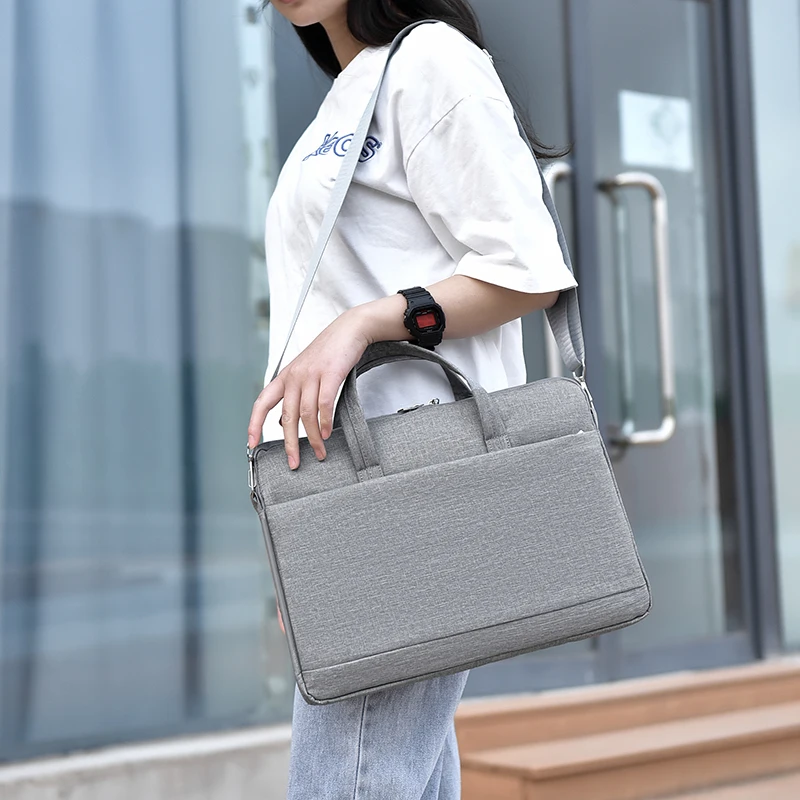 حقيبة كمبيوتر محمول، حقيبة أعمال، حزام كتف قابل للتعديل، مقبض علوي مريح - حقائب سفر وعملية للرجال والنساء