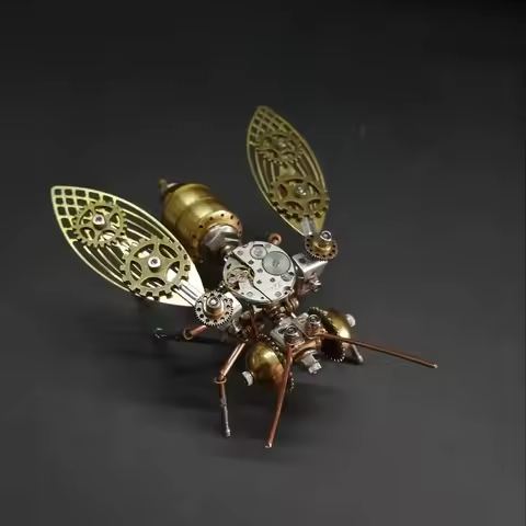 Steampunk Bee 3D Metal Dragonfly spider Puzzle for Adults &amp; Teens DIY Craft Set Gold Mechanical Insect Model Unique Gift Idea