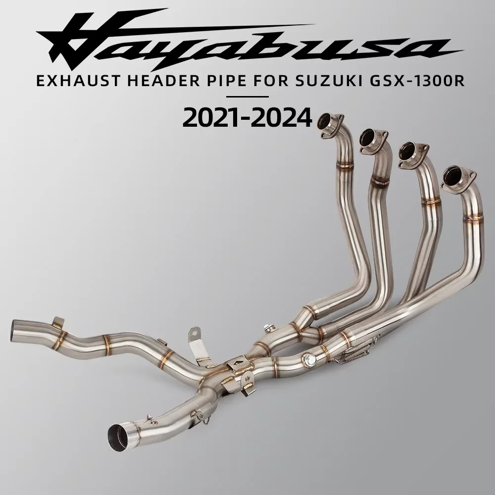 

For Suzuki Hayabusa GSX1300R GSX-1300R 2021-2024 Motorcycle Exhaust System Header Double Outlet Front Link Pipe 51mm