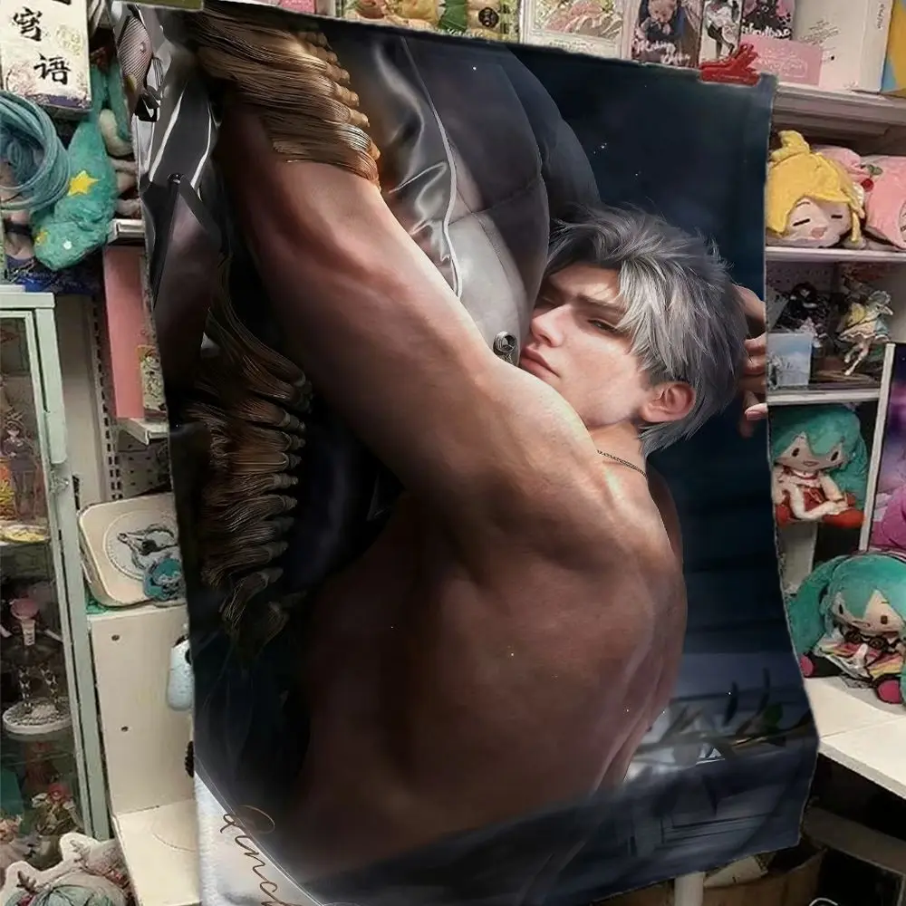 

Love and Deepspace Sylus Caleb Xavier Soft Flannel Blanket 4 Seasons Warm Lightweight Anime Game Throw for Women Girls Gift